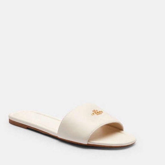 New Coach Chalk White Slide Sandal - Picture 3 of 6